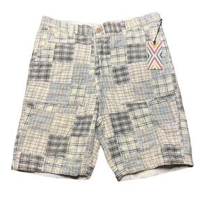 True Grit Madras Reversible Patchwork Shorts